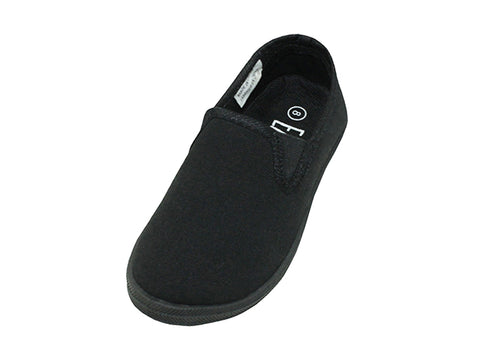 S316-I - Zapatillas de lona sin cordones de algodón "Easy USA" para niños pequeños