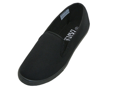 S316L - Zapatos sin cordones "Easy USA" de lona con doble elástico para mujer