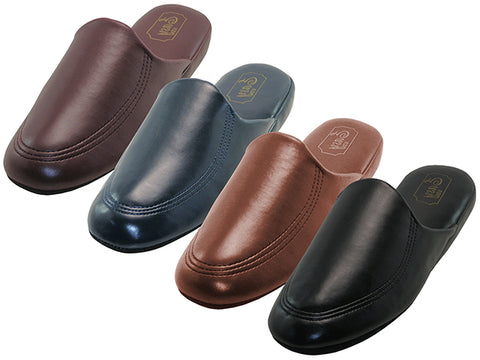S319-M - Wholesale Men's "Easy Usa" Soft Vinyl Upper Close toe Open Back Comfortable House Slippers