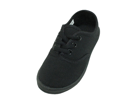 S324-I - Zapatillas de lona con cordones "Easy USA" para niños pequeños
