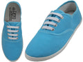 S324L - Women's "Easy USA" Comfortable Casual Canvas Lace Up Shoes Azul (S324L-AZUL) S324L-AZUL-5TO10