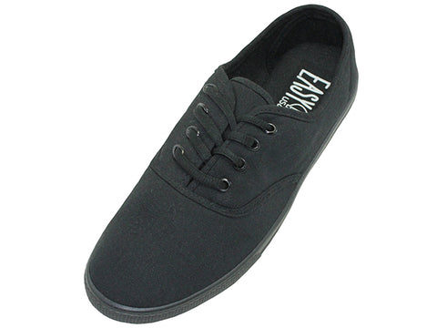 S324L - Zapatillas casuales de lona cómodas con cordones "Easy USA" para mujer
