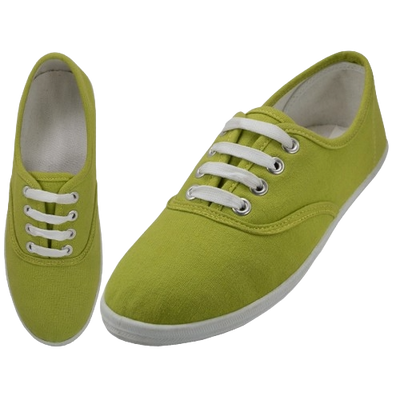S324L - Women's "Easy USA" Comfortable Casual Canvas Lace Up Shoes