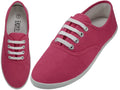S324L - Women's "Easy USA" Comfortable Casual Canvas Lace Up Shoes Fuchsia (S324L-F) S324L-F-5TO10