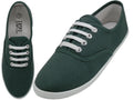 S324L - Women's "Easy USA" Comfortable Casual Canvas Lace Up Shoes Hunter Green (S324L-Hunter Green) S324L-Hunter Green-5TO10