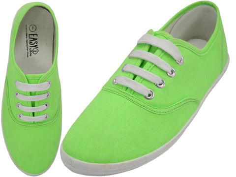 S324L - Women's "Easy USA" Comfortable Casual Canvas Lace Up Shoes