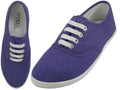 S324L - Women's "Easy USA" Comfortable Casual Canvas Lace Up Shoes Purple (S324L-Purple) S324L-Purple-5TO10