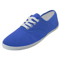 S324L - Women's "Easy USA" Comfortable Casual Canvas Lace Up Shoes Royal Blue (S324L-Royal Blue) S324L-Royal Blue-5TO10