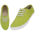 S324L - Women's "Easy USA" Comfortable Casual Canvas Lace Up Shoes Wasabi (S324L-WASABI) S324L-WASABI-5TO10