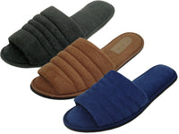 S333M - Men's "Easy USA" Cotton Terry Open Toe House Slippers