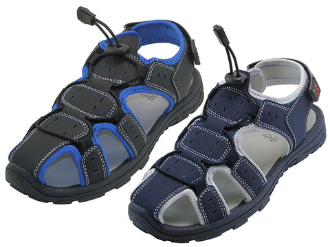 S3600-B - Wholesale Youth's "Easy USA" Back Strap Velcro Sandals