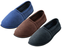 S4049-M - Wholesale Men's "Easy USA" Pain Relief Cotton Terry Upper Close Toe & Close Back House Slippers