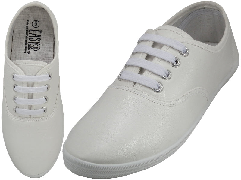 S446L-W - Zapatos casuales de cuero suave "Easy USA" cómodos para mujer al por mayor