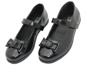 S5001-G - Wholesale Big Girl's "Easy USA" PU Upper Mary Jane with Bow Top Black School Shoe