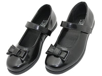 S5001-G - Wholesale Big Girl's "Easy USA" PU Upper Mary Jane with Bow Top Black School Shoe