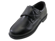 S5008-B - Wholesale Boy's "Easy USA" PU Upper Velcro Slip on Dress Shoes & School Shoes