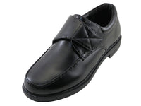 S5008-B - Wholesale Boy's "Easy USA" PU Upper Velcro Slip on Dress Shoes & School Shoes