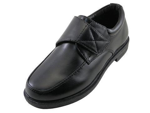 S5008-B - Wholesale Boy's "Easy USA" PU Upper Velcro Slip on Dress Shoes & School Shoes