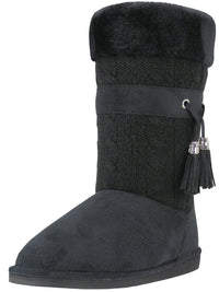 S5570L - Women's Microfiber Knitts Faux Fur Lined Boots