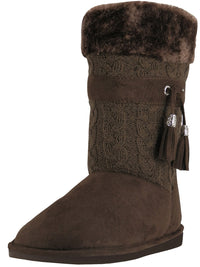 S5570L - Women's Microfiber Knitts Faux Fur Lined Boots