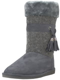S5570L - Women's Microfiber Knitts Faux Fur Lined Boots Gray (S5570L-G) S5570L-G-6TO11