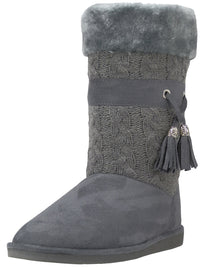 S5570L - Women's Microfiber Knitts Faux Fur Lined Boots