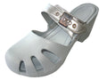 S5800G - Girl's Wedge Clog Sandals Silver (S5800G-Silver) S5800G-Silver-11TO4