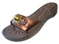 S5900L - Women's Slide Sandal with Buckle Bronze (S5900L-Z) S5900L-Z-5TO10