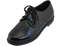 S6005-Y - Wholesale Youth's "Easy USA" Soft Pu Upper Black School shoes With Lace Upper