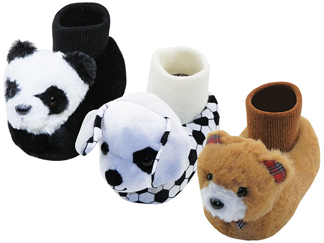 S612C-A - Wholesale Children Plush Novelties Animals Head Warm House Slippers