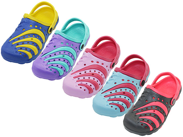 S6446G-A - Wholesale Youth's Two-Tone Color Super Soft Eva Clogs