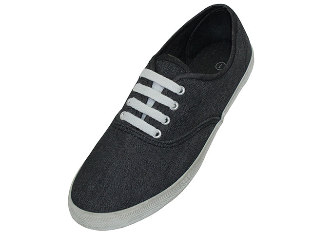 S656L - Zapatos de mujer de chambray con cordones en la parte superior