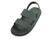 S7650LBB - Wholesale Women's "Easy USA" Double Strap Upper Super Soft Comfortable Sandals