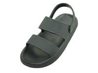 S7650LBB - Wholesale Women's "Easy USA" Double Strap Upper Super Soft Comfortable Sandals