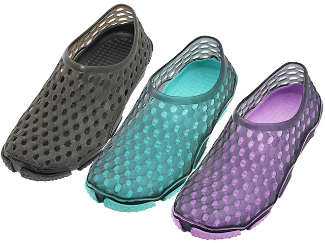 S7780LA - Wholesale Women's "Wave" Soft hollow Upper Clogs / Water Shoes