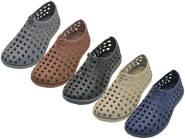 S7790-M - Wholesale Men's "Wave" Super Soft Light Weight Hollow Upper Clogs / Water Shoes