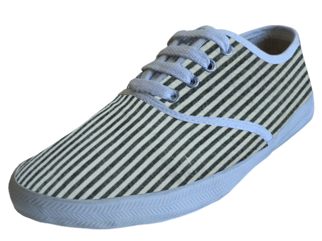 S794L - Women's Seersucker Printed Lace Canvas Shoes