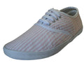 S794L - Women's Seersucker Printed Lace Canvas Shoes Pink/White (S794L-Pink) S794L-Pink-6TO10