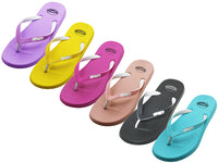 S8019L-A - Wholesale Women's "Wave" Super Soft Rubber Thong sandals