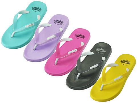S8019-Y - Wholesale Youth's "Wave" Super Soft Rubber Thongs