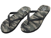 S8079-M - Wholesale Men's "Wave" Comfortable Super Soft Upper Green Camouflage Thong Sandals
