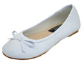 S8300C - Youth's "Easy USA" Comfortable Ballet Flat Shoes White (S8300C-W) S8300C-W-11TO4