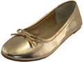 S8500L - Women's "Easy USA" Comfort Soft PU Upper Ballet Flat Shoes Gold (S8500L-Gold) S8500L-Gold-5TO10