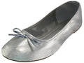 S8500L - Women's "Easy USA" Comfort Soft PU Upper Ballet Flat Shoes Metallic Silver (S8500L-S) S8500L-S-5TO10