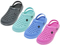 S8810L-A - Wholesale Women Super Soft Eva Clogs Sandals Assorted - Black, Royal, Hot Pink & Turquoise (S8810L-A) S8810L-A-5TO10