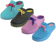 S8840L-A - Wholesale Women's "Easy USA" Slip on Hollow Upper Open Back Soft Clogs