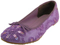 S9100L - Women's "Easy USA" Sequin Ballet Flat Shoes Purple (S9100L-PURPLE) S9100L-PURPLE-5TO10