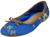 S9200L - Women's "Easy USA" Satin Brocade Ballet Flat Shoes