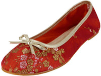 S9200L - Women's "Easy USA" Satin Brocade Ballet Flat Shoes