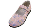 T2-112L - Women's "Easy USA" Satin Brocade Upper Mary Jane Shoes Pink (T2-112L-P) T2-112L-P-5TO10